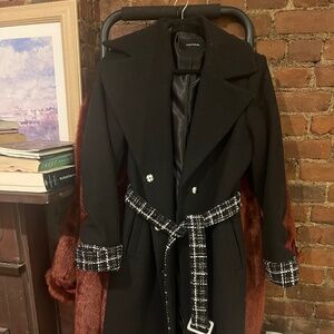 Tahari Black Wool Coat